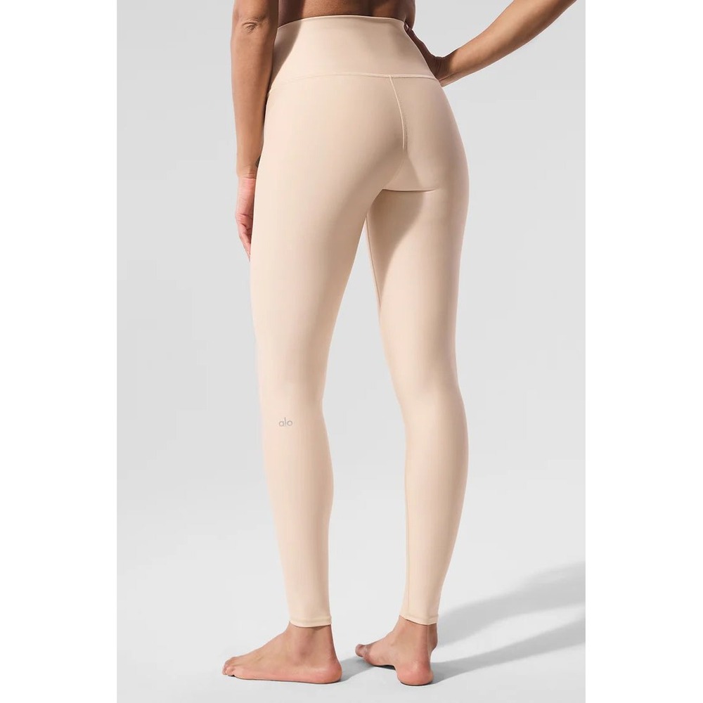 Alo Yoga Womens High Waist Airbrush Legging Nude Beige Tan Neutral